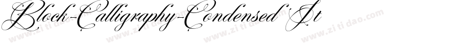 Block-Calligraphy-Condensed Italic字体转换